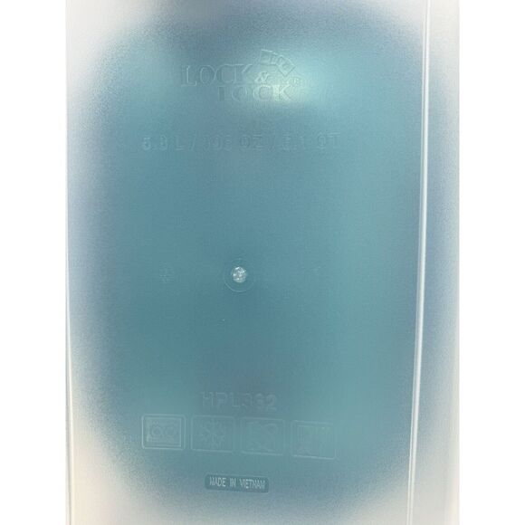 Lock & Lock HPL 362 Aqua Top & Handle 5.8 L/196 OZ/6.1 QT Brand New In Plastic - Picture 3 of 8